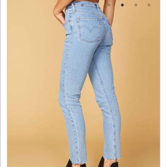 Levi’s 501 high rise skinny jean in tango raw hem - Picture 11 of 16